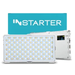 Instarter Spectar LED Videoleuchte, Kamera Beleuchtung mit Bi-Color im Pocket-Format, 12 W Videolicht mit Diffusor, Studiolicht mit Powerbank-Funktion