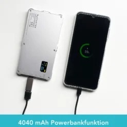 Instarter Spectar LED Videoleuchte, Kamera Beleuchtung mit Bi-Color im Pocket-Format, 12 W Videolicht mit Diffusor, Studiolicht mit Powerbank-Funktion