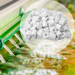 0,5kg Aquarium Keramik Ringe Keramikfilter Filtermaterialm, zur Besiedlung durch nitrifizierende Bakterien
