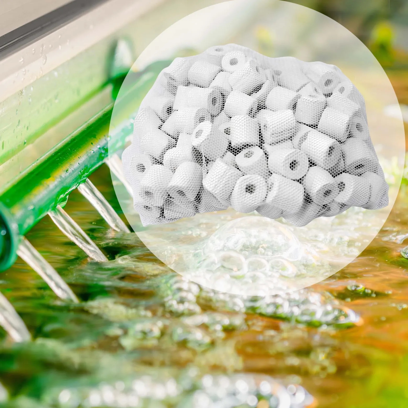 0,5kg Aquarium Keramik Ringe Keramikfilter Filtermaterialm, zur Besiedlung durch nitrifizierende Bakterien