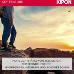 Kipon Iberit 90mm F2,4 Vollformat Objektiv – kompatibel mit Sony E – Fotoobjektiv mit Brennweite 90 mm, APS-C Sensoren, robustes Gehäuse