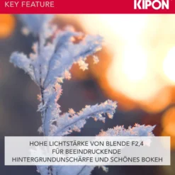 Kipon Iberit 50/2,4 Vollformat Objektiv - Brennweite 50 mm, Lichtstärke F2,4 - manuell, kompatibel mit Fuji X - schwarz