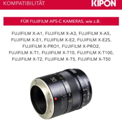 Kipon Iberit 50/2,4 Vollformat Objektiv - Brennweite 50 mm, Lichtstärke F2,4 - manuell, kompatibel mit Fuji X - schwarz