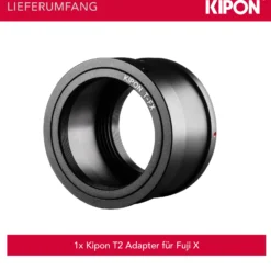 Kipon T2 Adapter für Fuji X Objektivadapter Anschlussring für Objektive, Teleskope und Mikroskope, Kamera Zubehör für Systemkamera