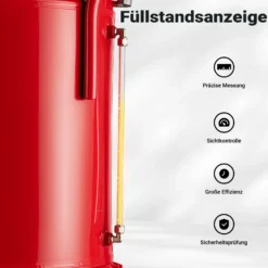 Ölauffanggerät für 68l, höhenverstellbar 98-157cm mit 4-Rad-Fahrwerk, Entleerung mittels Luftdruck