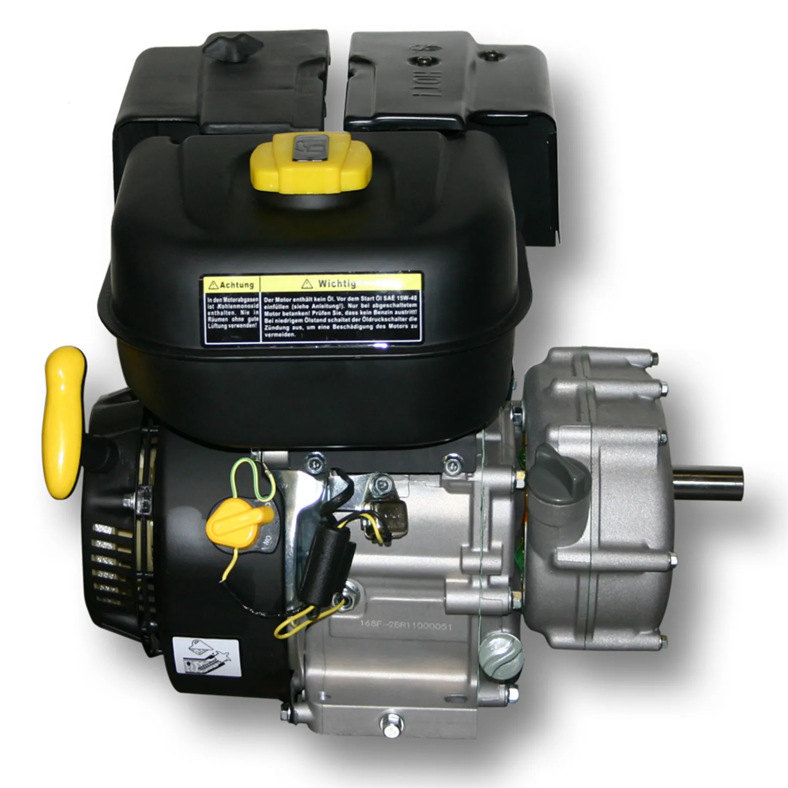 LIFAN 168 Benzinmotor 4,8 kW 6,5 PS 196 ccm mit Ölbadkupplung und Reduktionsgetriebe 2:1 Kartmotor