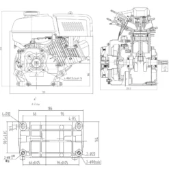 LIFAN 168 Einzylinder Benzinmotor mit 6,5 PS Leistung und 12V E-Start für Kleinmaschinen & Karts, luftgekühlter 4-Takt Motor mit 20 mm Kurbelwelle, OHV-Ventilsteuerung & 196 cc Hubraum