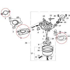 LIFAN Ersatzteil für 15 PS Benzinmotor Dichtungssatz, Ersatzteil für 12 kW Benzin Motor, Go Kart Motor E10 kompatibel