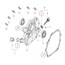 LIFAN Ersatzteil für 6,5 PS Benzinmotor Dichtungssatz, leistungsstarker 4-Takt Motor, Benzin Motor Hubraum 196 ccm E10 kompatibel