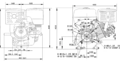 LIFAN 190 E-Start Benzinmotor mit 15 PS Einzylinder für Kleinmaschinen & Karts, luftgekühlter 4-Takt Motor mit 25,4 mm Kurbelwelle, OHV-Ventilsteuerung & 420 cc Hubraum