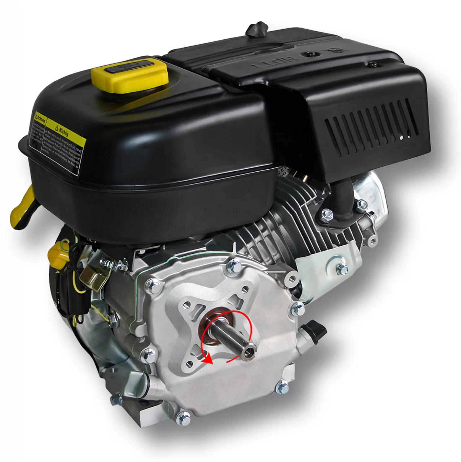 LIFAN 168 Handstart Benzinmotor mit 6,5 PS Einzylinder für Kleinmaschinen & Karts, luftgekühlter 4-Takt Motor mit 19,05 mm Kurbelwelle, OHV-Ventilsteuerung & 196 cc Hubraum