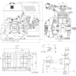 LIFAN 177 Handstart Benzinmotor mit 9 PS Einzylinder für Kleinmaschinen & Karts, luftgekühlter 4-Takt Motor mit 25 mm Kurbelwelle, OHV-Ventilsteuerung & 270 cc Hubraum