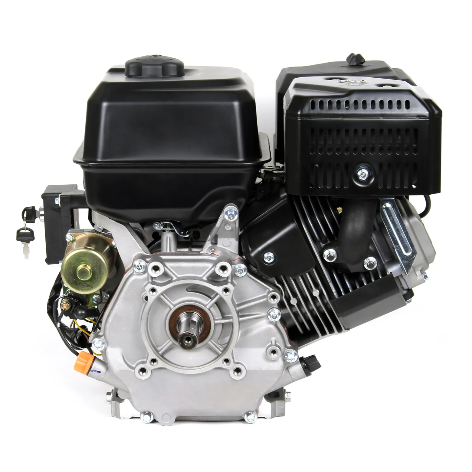 LIFAN KP460E E-Start Benzinmotor mit 16,3 PS Einzylinder für Rüttelplatten und Baumaschinen, luftgekühlter 4-Takt Motor mit 25 mm Kurbelwelle, OHV-Ventilsteuerung & 459 cc Hubraum