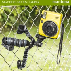 Mantona Armadillo 28 cm Mini Fotostativ, flexibles Pocket Stativ bis 3 kg Traglast, 360° Kugelkopf, kompatibel mit GoPro Hero, Insta360, DSLR-Kameras & Smartphones