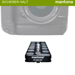 Mantona AS-200-2M Schnellwechselplatte Arca-Swiss kompatibel 200 x 38 mm Aluminium mit 1/4