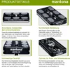 Mantona AS-70-1 Schnellwechselplatte Arca-Swiss kompatibel 70 x 38 mm Aluminium mit 1/4" Schraube Gummipuffern