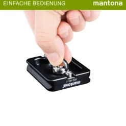 Mantona AS-40-1 Schnellwechselplatte Arca-Swiss kompatibel 40 x 38 mm Aluminium mit 1/4