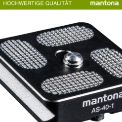 Mantona AS-40-1 Schnellwechselplatte Arca-Swiss kompatibel 40 x 38 mm Aluminium mit 1/4
