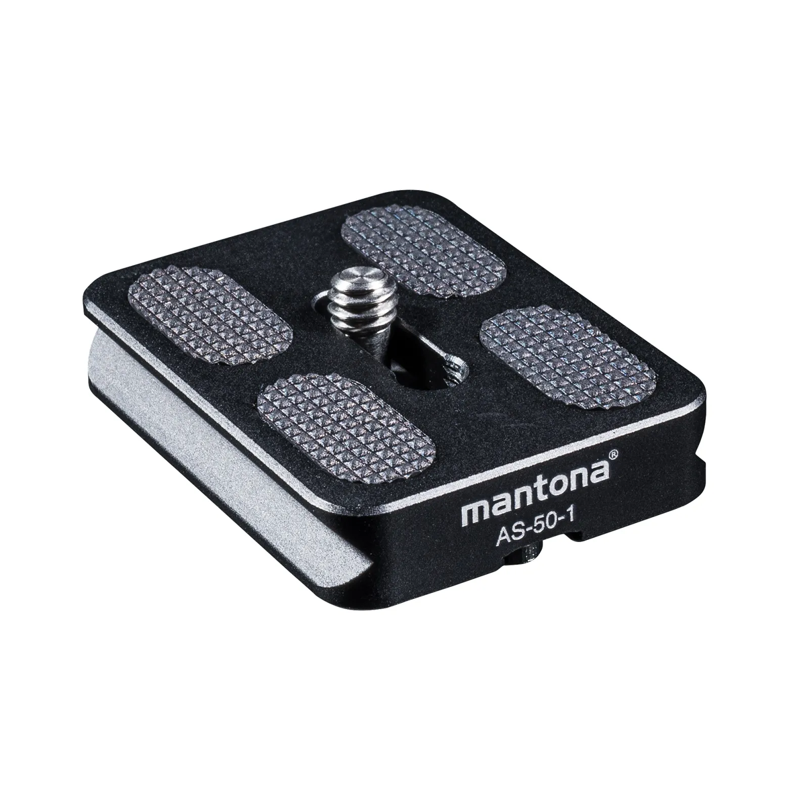 Mantona AS-50-1 Schnellwechselplatte Arca-Swiss kompatibel 50 x 38 mm Aluminium mit 1/4" Schraube Gummipuffern