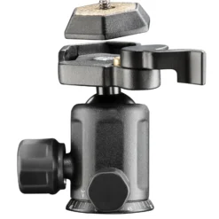 Mantona Basic TBH 2. VI Kugelkopf – 360 Grad Panorama Kugelkopf mit Schnellwechselplatte, Traglast 8 kg, Gewicht nur 330 g, Aluminium, für Fotostative, DSLR und DSLM Kamera