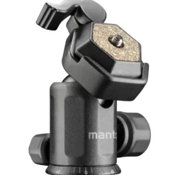 Mantona Basic TBH 2. VI Kugelkopf – 360 Grad Panorama Kugelkopf mit Schnellwechselplatte, Traglast 8 kg, Gewicht nur 330 g, Aluminium, für Fotostative, DSLR und DSLM Kamera