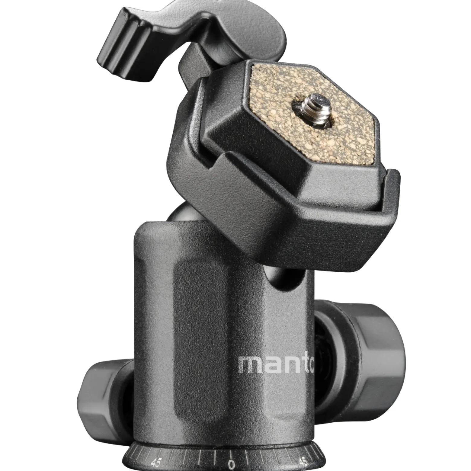 Mantona Basic TBH 2. VI Kugelkopf – 360 Grad Panorama Kugelkopf mit Schnellwechselplatte, Traglast 8 kg, Gewicht nur 330 g, Aluminium, für Fotostative, DSLR und DSLM Kamera