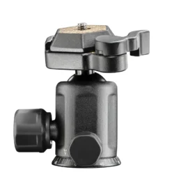 Mantona Basic TBH 2. VI Kugelkopf – 360 Grad Panorama Kugelkopf mit Schnellwechselplatte, Traglast 8 kg, Gewicht nur 330 g, Aluminium, für Fotostative, DSLR und DSLM Kamera