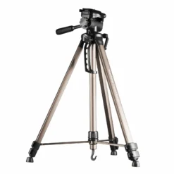 Mantona Basic Travel Pro III Fotostativ 63-168 cm max. 3 kg Aluminium Dreibein Videostativ mit Schnellwechselplatte und Tasche