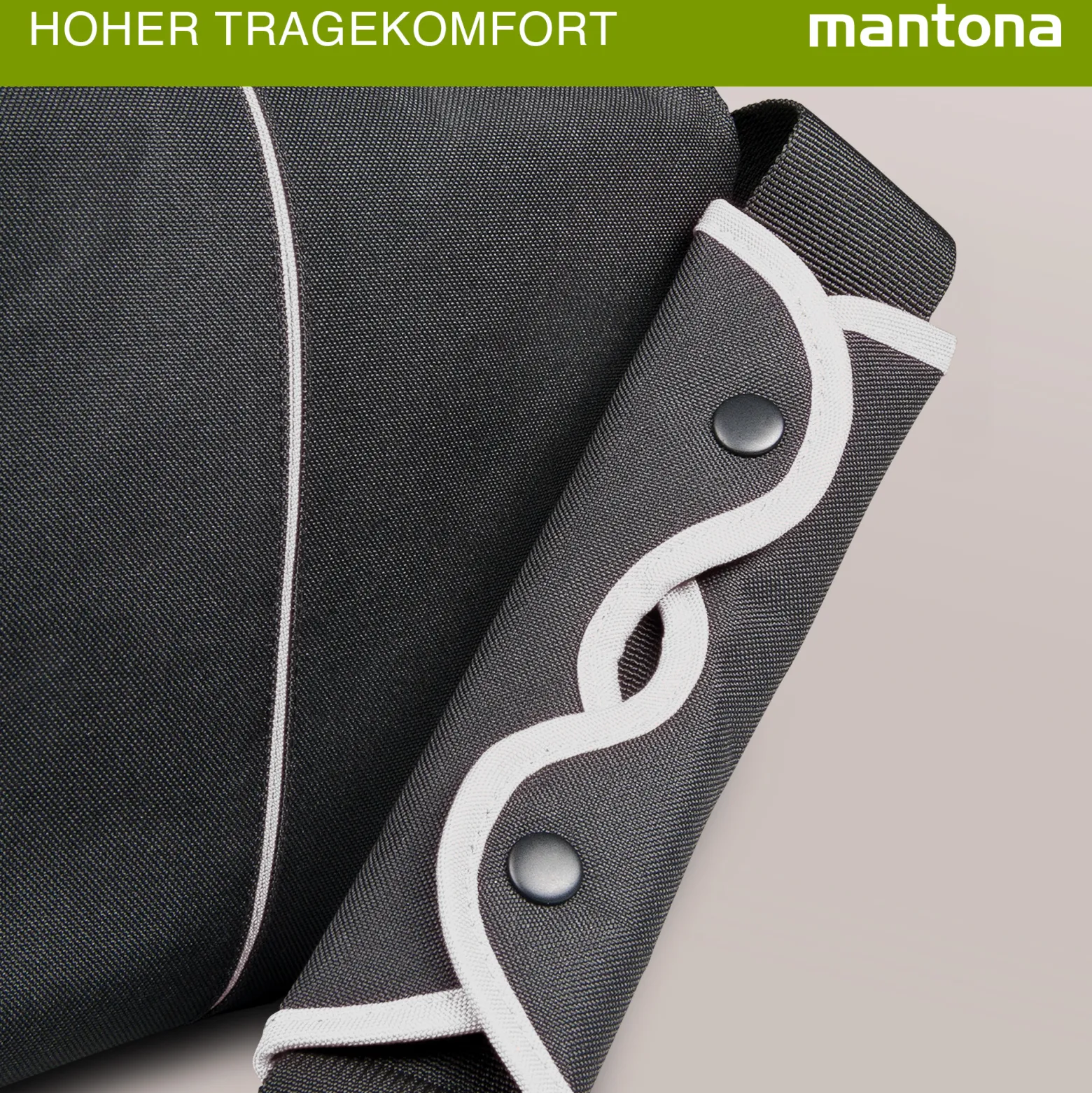Mantona Cool Bag Kameratasche schwarz/weiß, hochwertige Fototasche mit gepolsterter Inneneinteilung & Netzfach, Kamera Umhängetasche aus wasserabweisendem Material