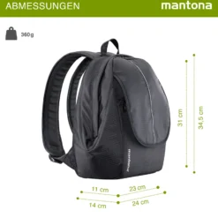 Mantona Elements 10 Outdoor Fotorucksack, leichter Kamerarucksack für DSLR & Systemkameras, Fototasche mit flexibler Innenaufteilung, Tablet-Fach, Organizer-Fach