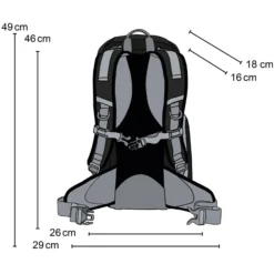 Mantona Elements Outdoor Rucksack schwarz - 2in1 Kamera- & Trekking-Rucksack, Fototasche mit gepolsterten Fächern für DSLR, Systemkamera & Drohne, Stativhalterung, inkl. Regenschutzhülle