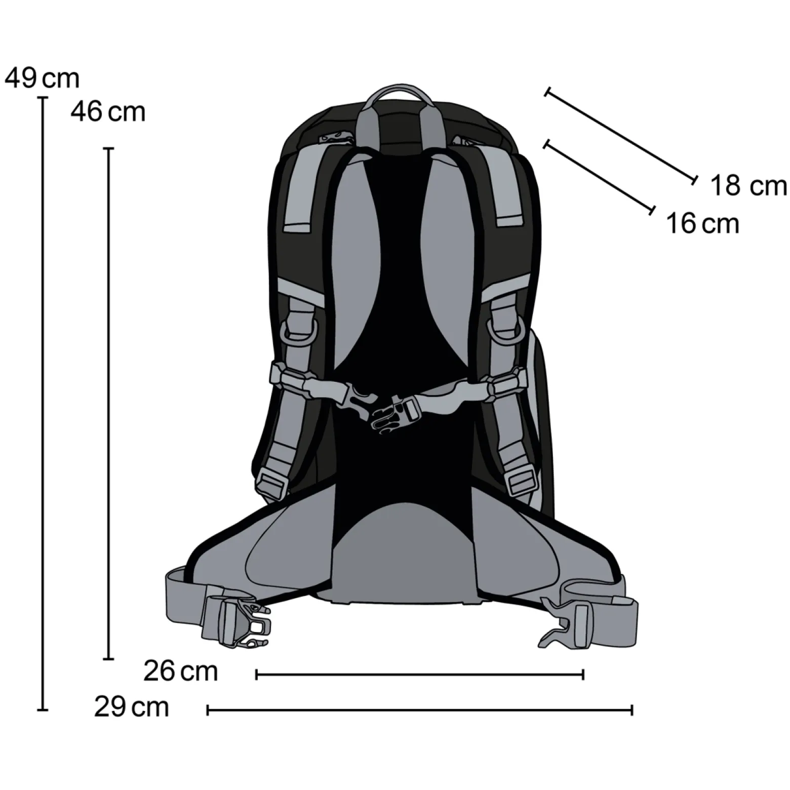 Mantona Elements Outdoor Rucksack schwarz - 2in1 Kamera- & Trekking-Rucksack, Fototasche mit gepolsterten Fächern für DSLR, Systemkamera & Drohne, Stativhalterung, inkl. Regenschutzhülle