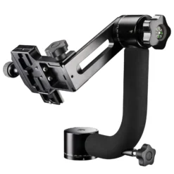 Mantona Gimbal TK-II Stativkopf für Teleobjektiv bis 8 kg belastbar inkl. Schnellwechselplatte für Sport- und Naturfotografie