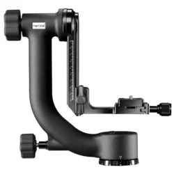 Mantona Gimbal TK-I Stativkopf für Teleobjektiv bis 10 kg belastbar inkl. Schnellwechselplatte für Sport- und Naturfotografie