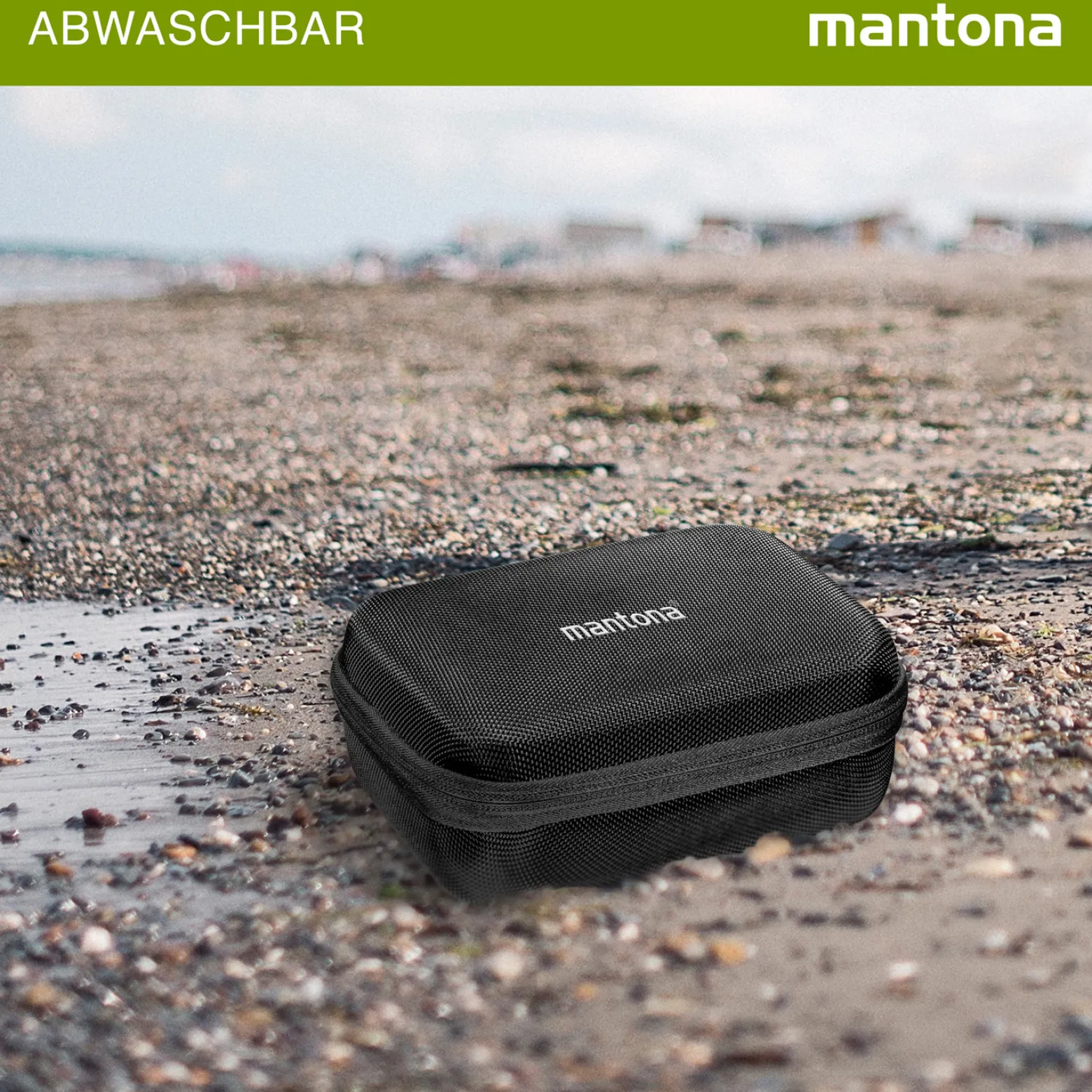 Mantona Hardcase Tasche kompatibel mit GoPro Action Cam 11 10 9 8 7 – robustes Schutzhülle mit Schaumstoff-Inlay, vorgestanzten Fächern & Deckelfach, Größe S