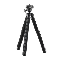 Mantona Kaleido Flex Stativ deep grey - 270 x 43 x 43 mm - flexibel biegbar - mit Kugelkopf und Schnellwechselplatte - Reisestativ Travelstativ passend für Kameras, Smartphones, Action Cams
