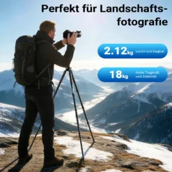 Mantona Kodiak XL 324 + Onyx 12 Kugelkopf Set Fotostativ mit Stativkopf aus Aluminium mit Arca Swiss kompatibler Schnellwechselplatte