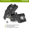 Mantona Kugelkopf für Stativ Basic Scout L - 80 x 65 x 90 mm - mit Schnellwechselplatte - Anschluss 3/8" / 1/4" - für Fotostativ Reisestativ Travelstativ passend für Kameras