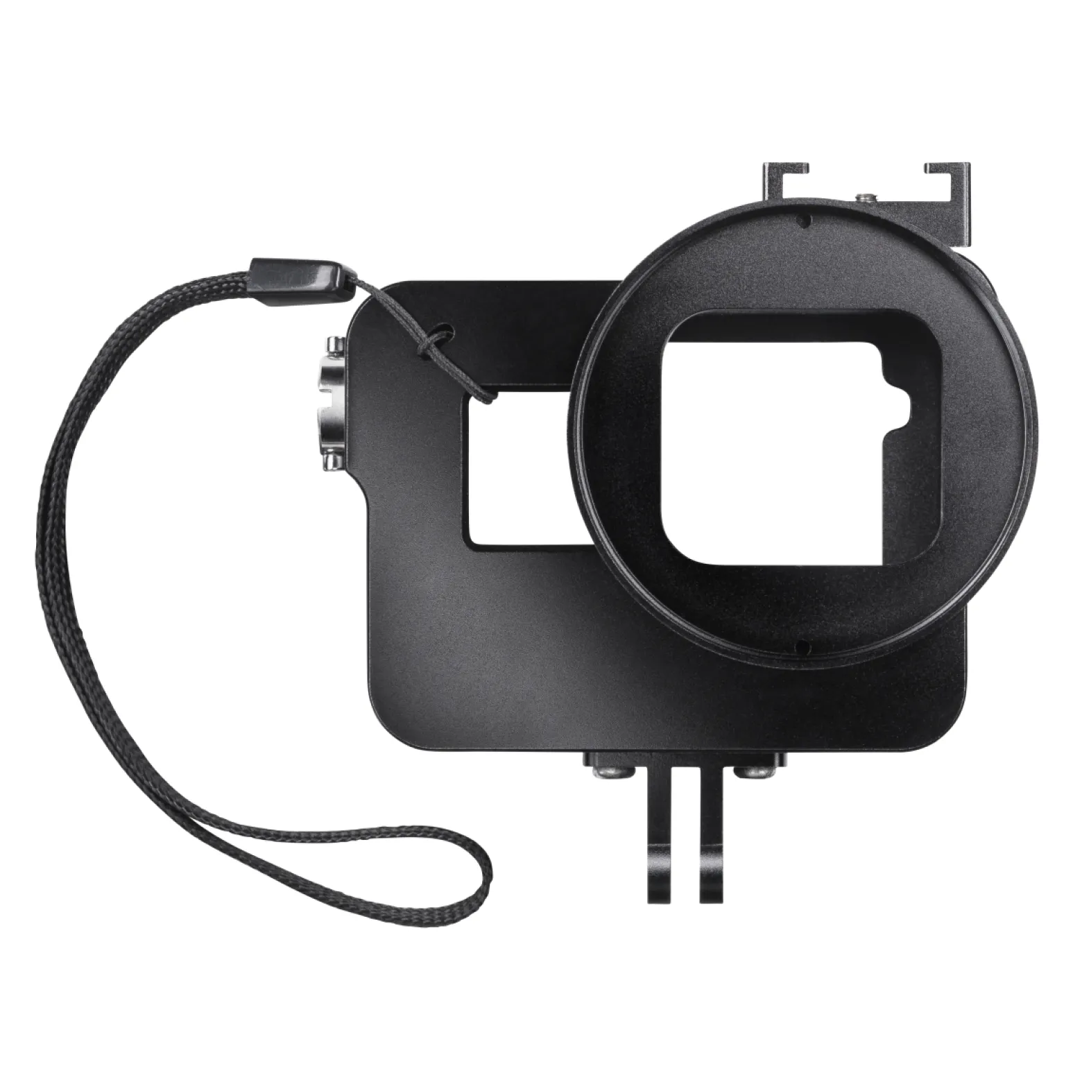 Mantona Magic Alu Cage kompatibel mit GoPro Hero 5 6 7, Mount & Blitzschuh, 52 mm Filtergewinde, freier Zugang zu Anschlüssen, inkl. UV-Filter & Zubehör