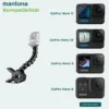 Mantona Maxi Auslegearm mit Klemme - 200 x 100 x 50 mm - bis 5 cm Breite - kompatibel mit GoPro Hero 11 10 9 8 7 6 5 4 3+ 3 2 1, Session und Action Cams - Video Foto