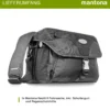 Mantona Neolit II SLR-Kameratasche schwarz, Fototasche wasserabweisend mit Regenschutz, Kamera Umhängetasche mit viel Stauraum & individuell einteilbar, Fotoapparat Tasche mit Tragegurt