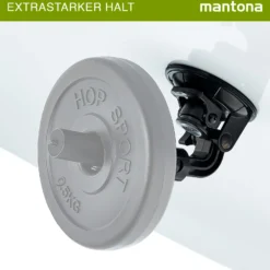 Mantona Saugnapfhalterung XL, Kamerhalterung mit 9-cm-Saugnapf, Stativ für Action Cam, Digital- & Kompaktkamera oder Smartphone, Autohalterung für kreative Aufnahmen