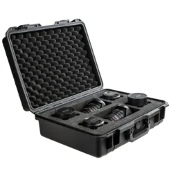 Mantona Schaumstoffeinlage für Outdoor Schutzkoffer L 35,1 x 48 x 10 cm, passgenauer Schaumstoff für Fotokoffer, Platz für 6 Objektive, mit Noppenschaumstoff für Deckel, perfekt für Kamerakoffer