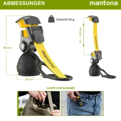 Mantona Smartphone Bottle Selfie Halter Pinguin schwarz/gelb Handstativ Selfie Stick mit Bluetooth Fernbedienung