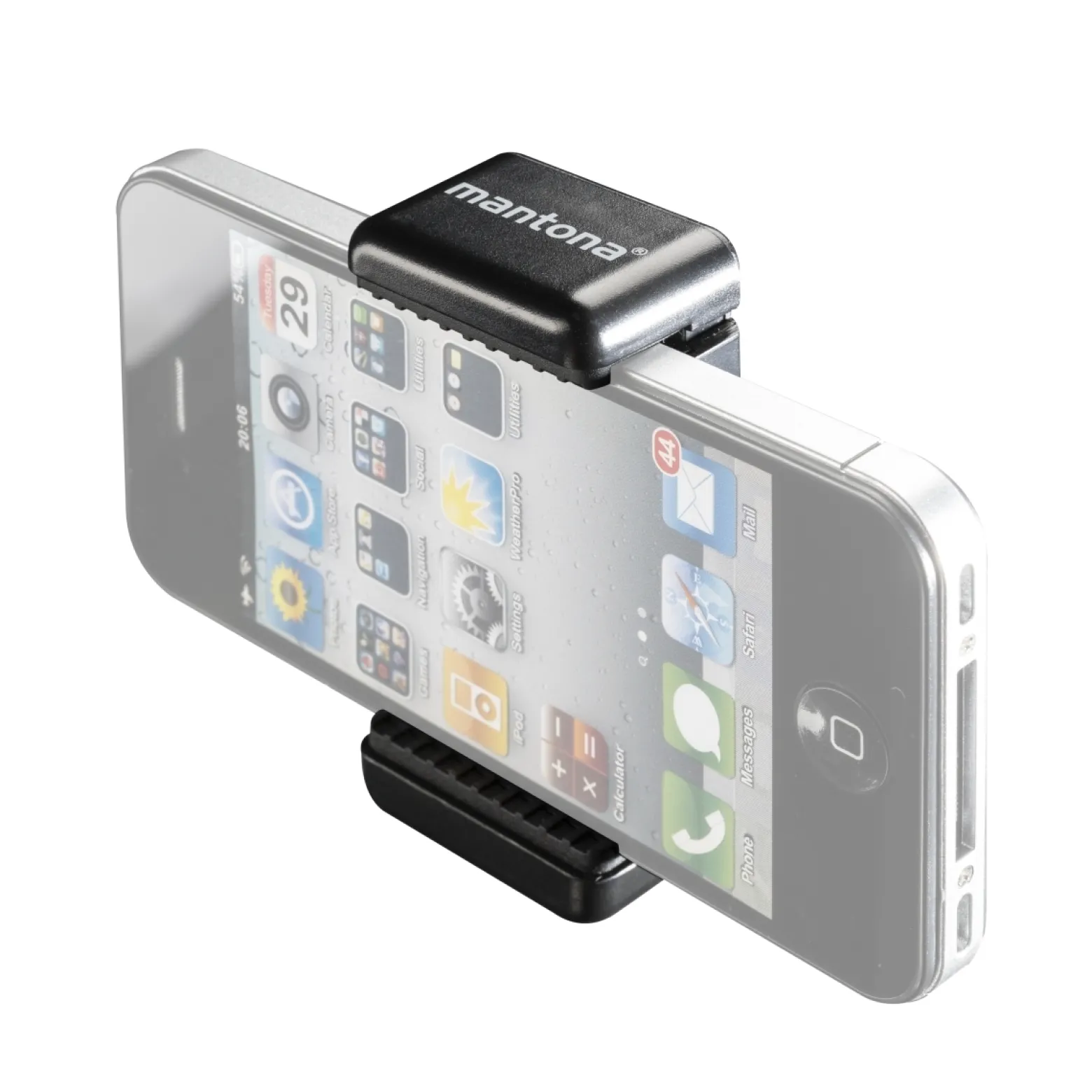 Mantona SmartStand Halterung für Smartphone inkl. 2x 1/4 Gewinde Stativadapter