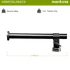 Mantona Stativauslegearm und Mittelsäule - 310 x 50 x 100 mm - 0-90° schwenkbar / stufenlos neigbar -5°-+180° / Traglast 8 kg- mit Wasserwaage, 2x 3/8" Gewinde, 1/4" Schraube - für Foto Atelier