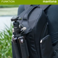 Mantona Trekking Fotorucksack - Kamerarucksack für DSLR Kameras, Fototasche mit Stativhalterung und variabel einteilbarem Innenraum, Kameratasche mit Regenschutz