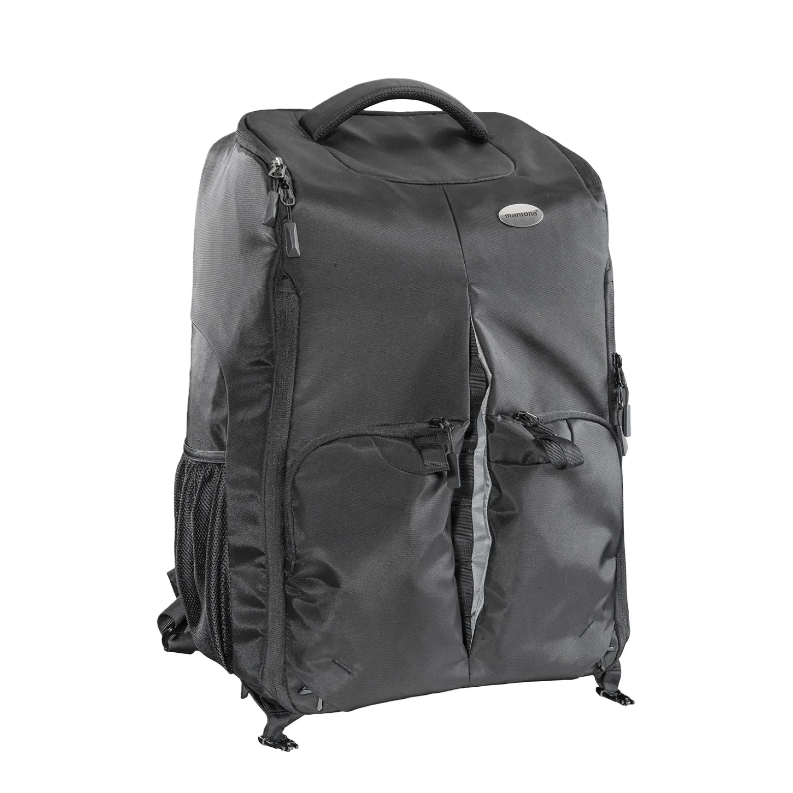 Mantona Universal Drohnen- & Kamerarucksack, Drohnen-Rucksack für Kamera Equipment, Fotorucksack für Flugdrohne, Multikopter, Systemkamera, Aufbewahrungstasche mit variablem Innenraum