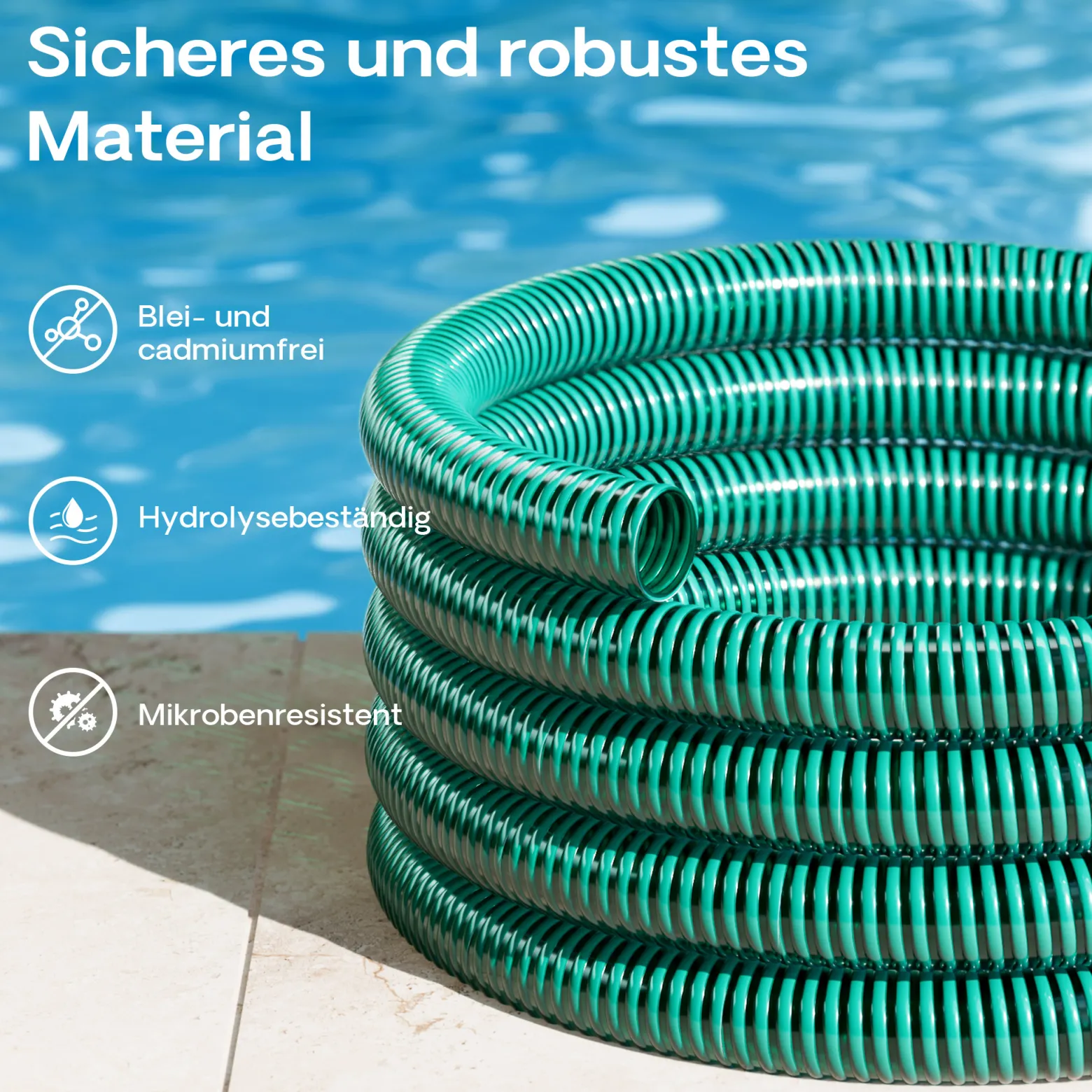 5m Förderschlauch 25mm (1") - sehr flexibel UV-Beständig