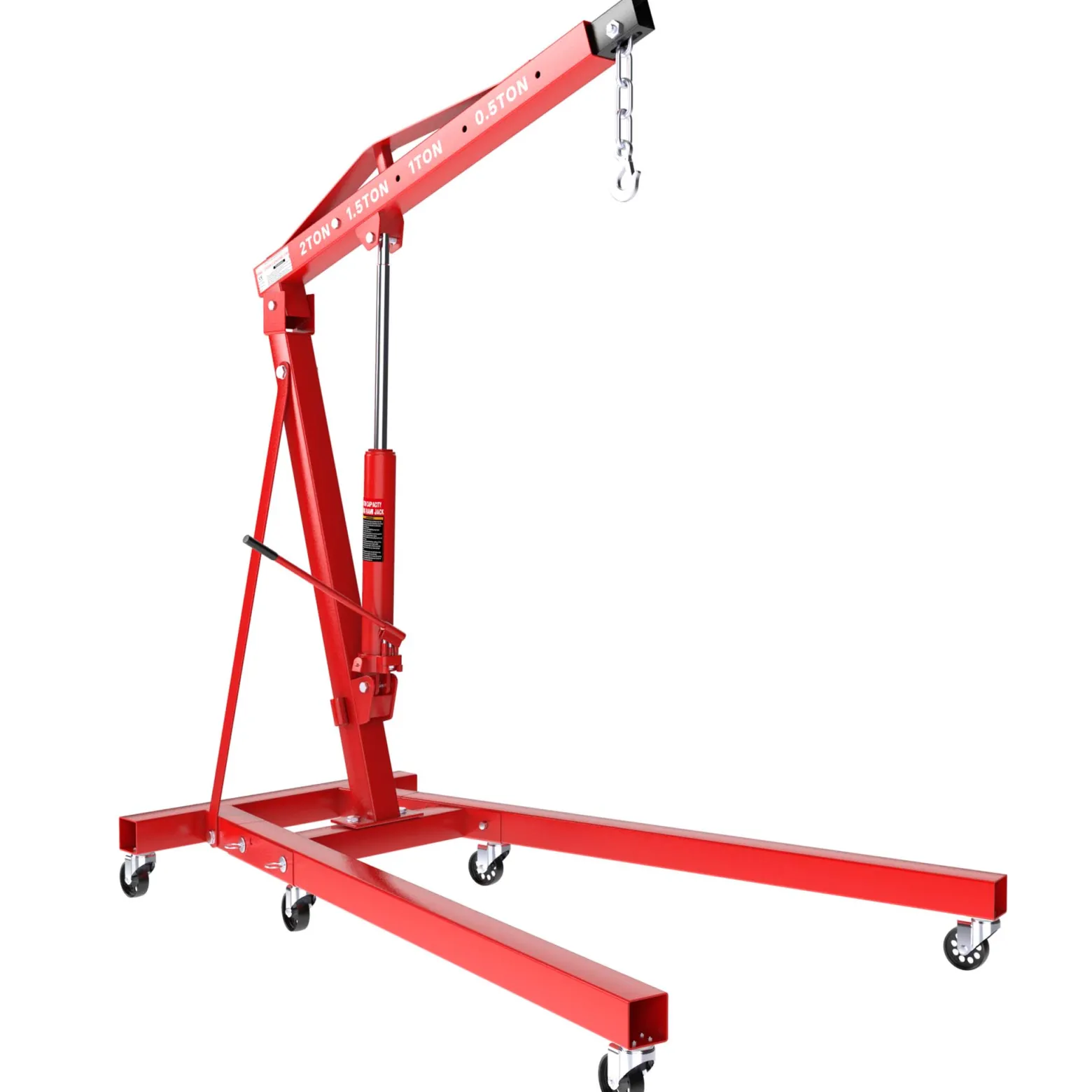 Motorheber Werkstattkran Getriebeheber Hebekran Ladekran klappbar Doppelpumpe 2000 kg Motorkran Schwerlastkran